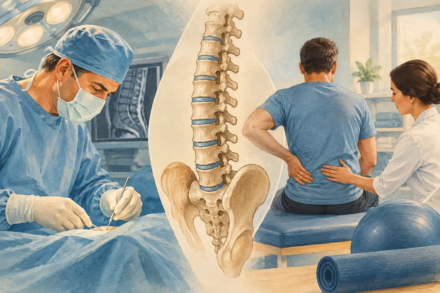 Cirugía lumbar versus tratamiento conservador